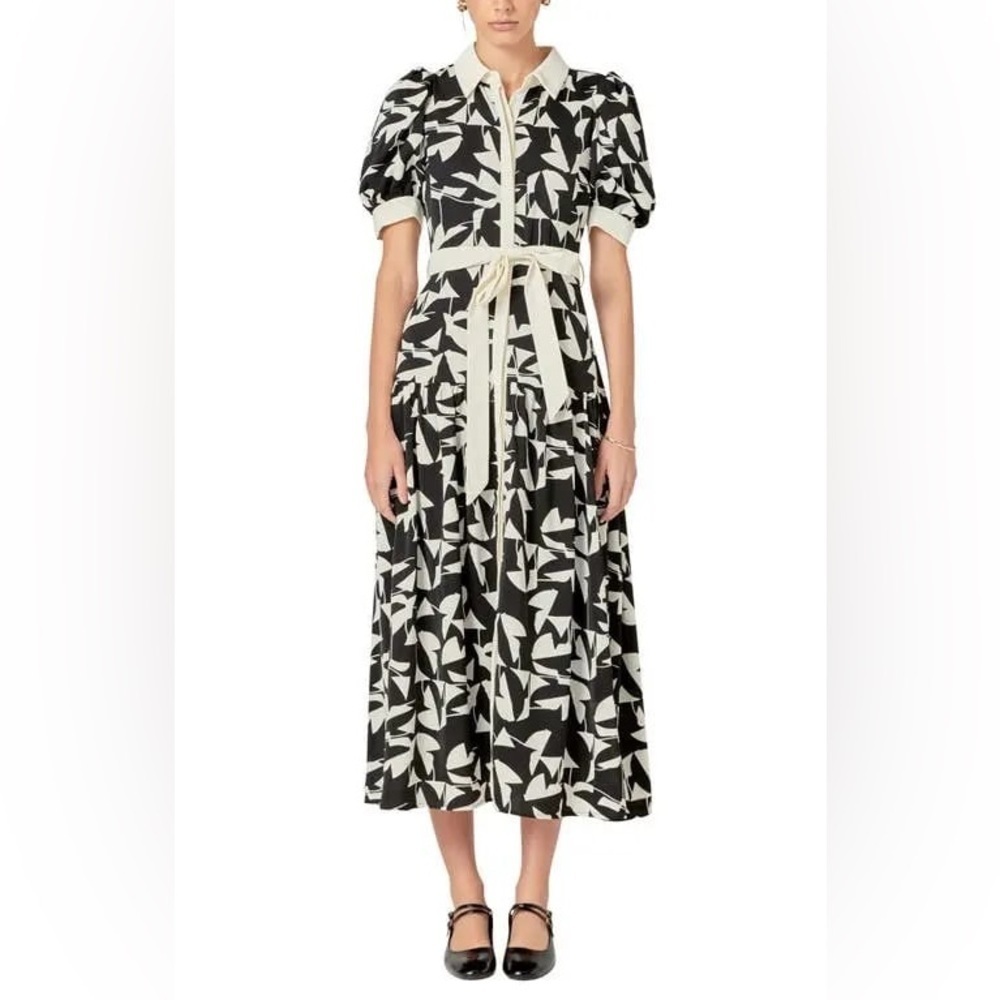 English Factory Printed Belted Dress Small B3253